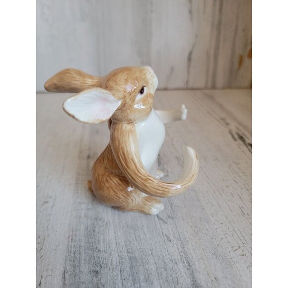 Unique shaped brown bunny ceramic easter home‎ decor - Picture 5 of 6